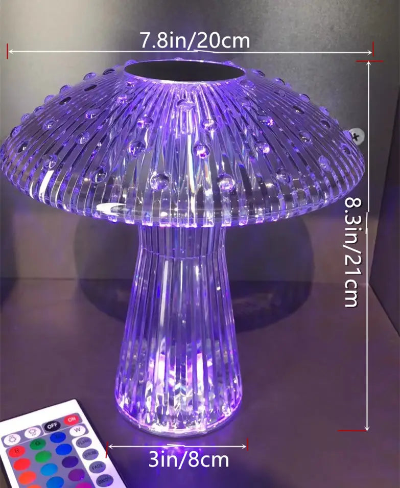 16-Color Touch Remote Control USB Crystal Table Lamp