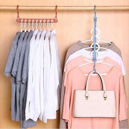 9-Hole Magic Clothes Hanger for Closet Organization