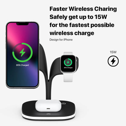 Magnetic 3-in-1 Wireless Charge Station