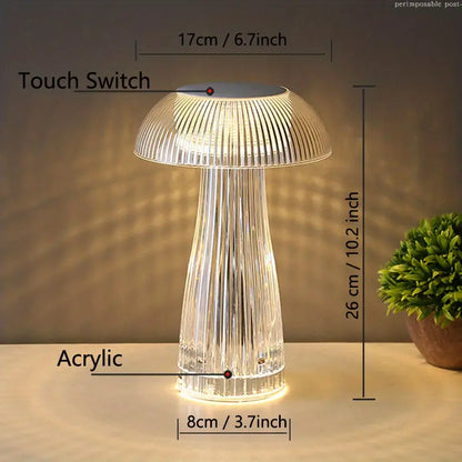 16 Color RGB Crystal Table Lamp - Touch USB Night Light