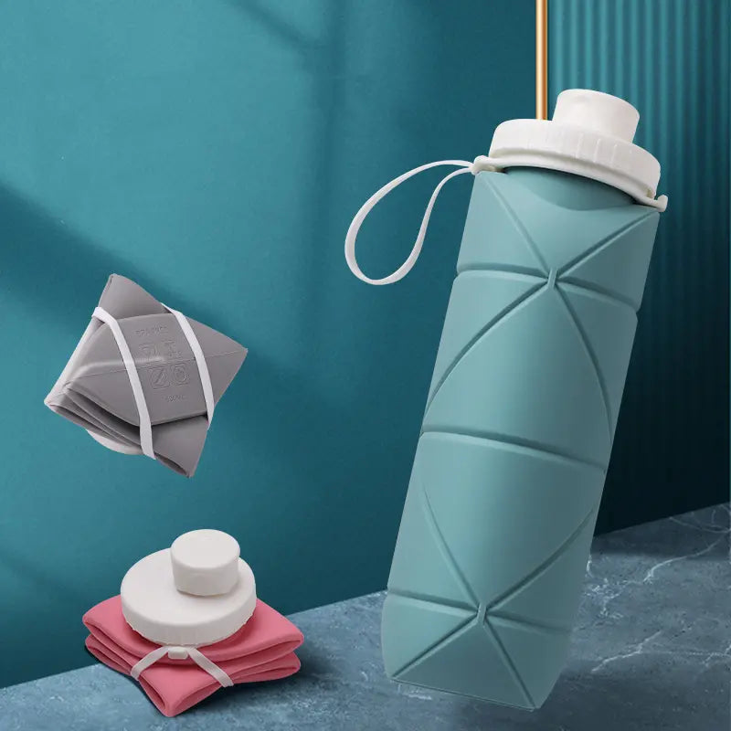 Lightweight Silicone Folding Water Bottle 600ml
