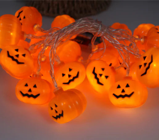 LED Pumpkin String Lights for Halloween Decor
