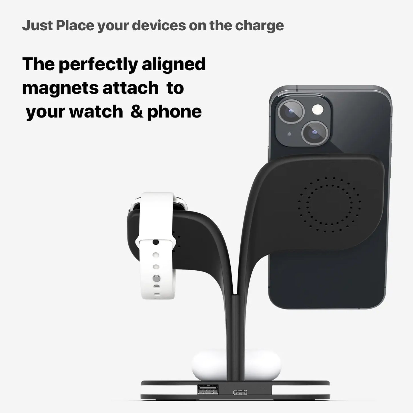 Magnetic 3-in-1 Wireless Charge Station