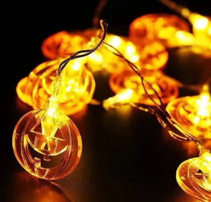 LED Pumpkin String Lights for Halloween Decor