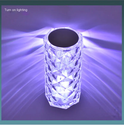 LED Touch Decorative Crystal Rose Lamp for Bedroom