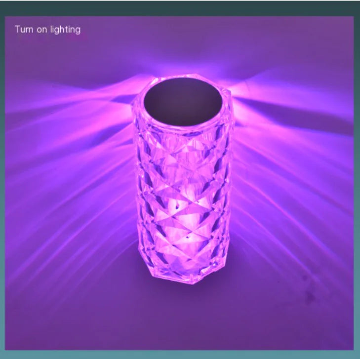 LED Touch Decorative Crystal Rose Lamp for Bedroom