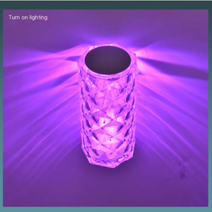 LED Touch Decorative Crystal Rose Lamp for Bedroom