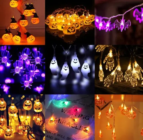 LED Pumpkin String Lights for Halloween Decor