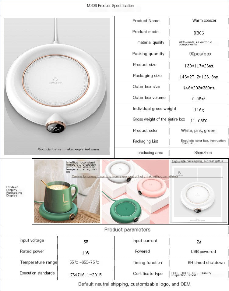 Smart USB Coffee Mug Warmer Coaster