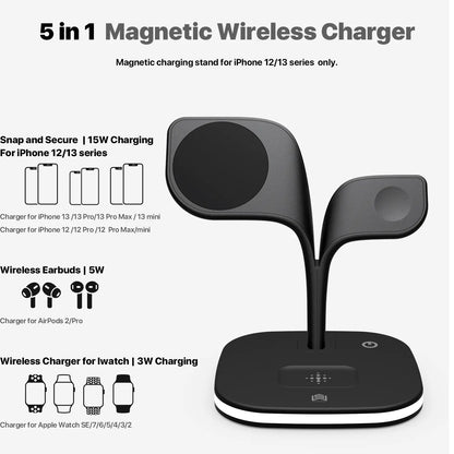 Magnetic 3-in-1 Wireless Charge Station