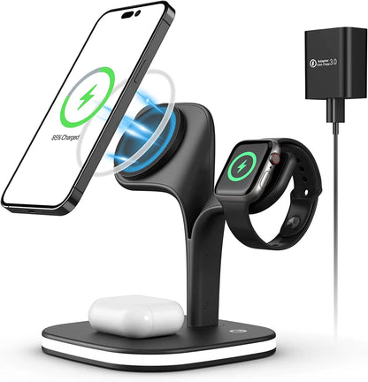Magnetic 3-in-1 Wireless Charge Station
