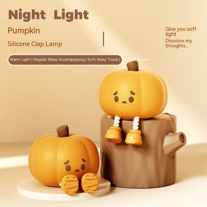 SpookyGlow Silicone Pumpkin Night Light