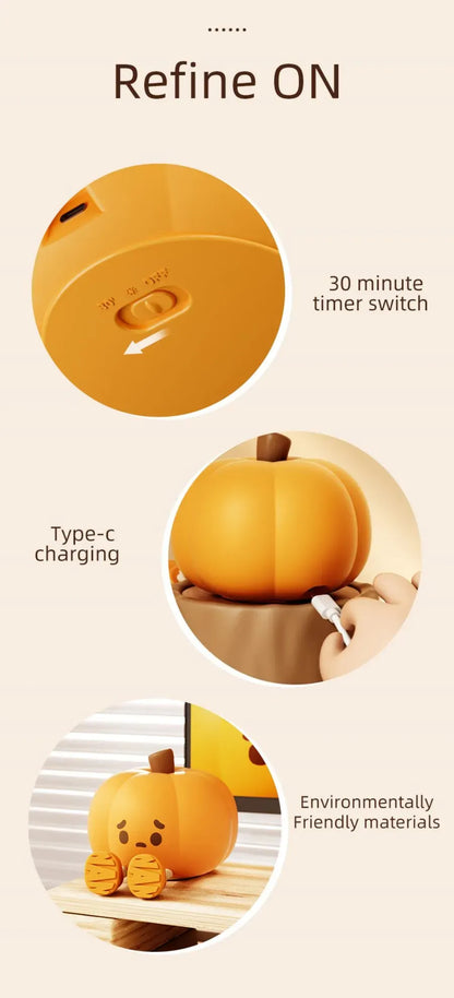 SpookyGlow Silicone Pumpkin Night Light