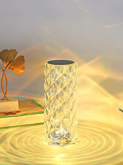 LED Touch Decorative Crystal Rose Lamp for Bedroom