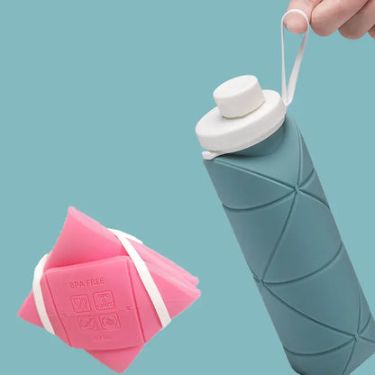Lightweight Silicone Folding Water Bottle 600ml