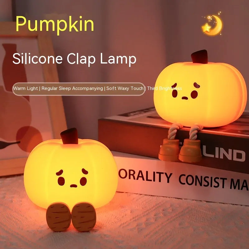 SpookyGlow Silicone Pumpkin Night Light