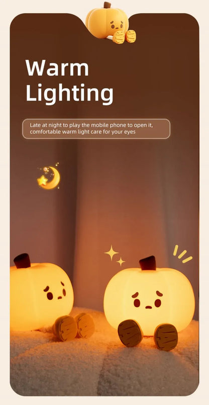 SpookyGlow Silicone Pumpkin Night Light