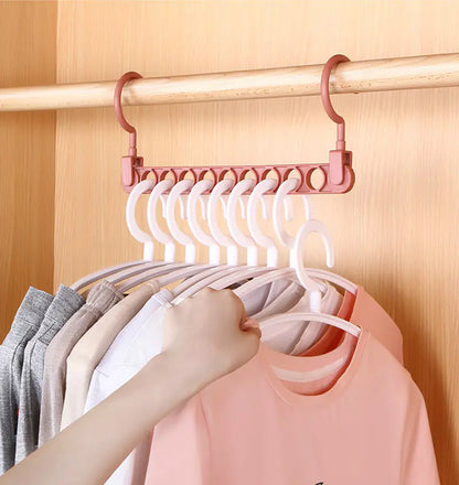 9-Hole Magic Clothes Hanger for Closet Organization