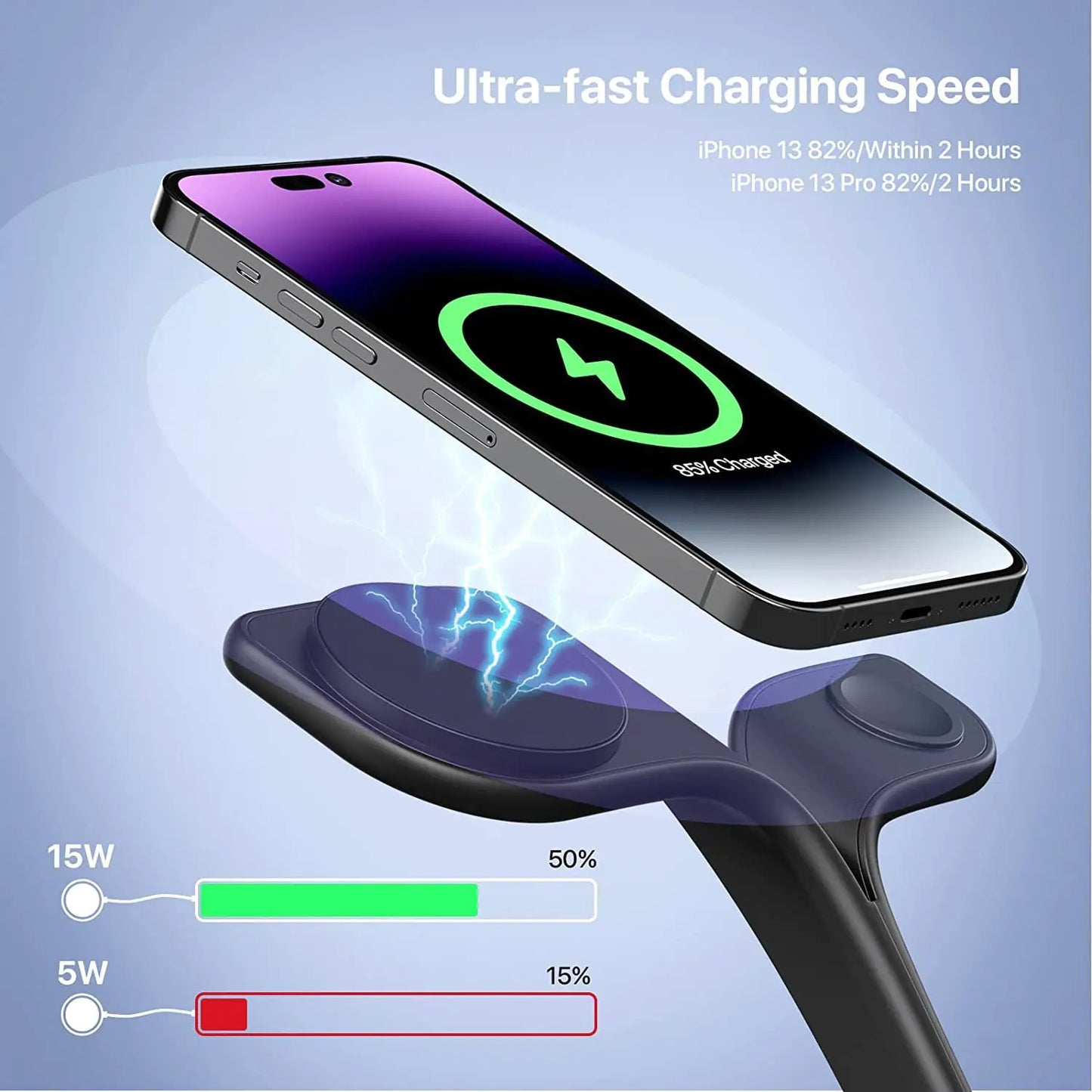 Magnetic 3-in-1 Wireless Charge Station